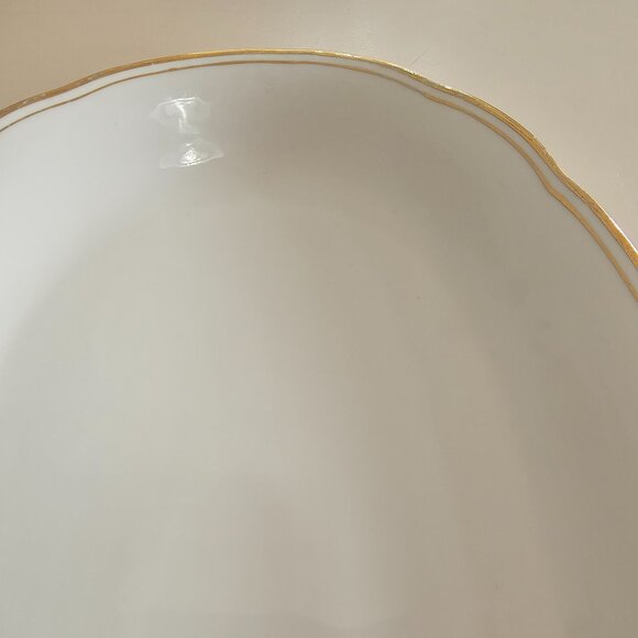 Bavaria Regency Oval Platter 12" scallop edge gold trim Germany vtg Winterling S - Picture 3 of 6